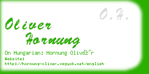 oliver hornung business card